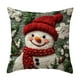 thumbnail image 2 of Seyotauo Pink Christmas Farmhouse Pillow Covers for Couch Sofa Bed,Cute Xmas Gnome Romantic Christmas Trees Pillow Cases Cushion Covers 18x18 Inch ,Winter Cute Snowman Square Cushion Cases, 2 of 6