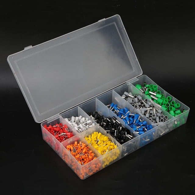1200PCS Terminales de Crimpado de Cable Aislado Conectores Rápidos Spade de Cableado Kit de Surtido de Terminales Eléctricos Prensados ??En Frío Para Uso Automático Marino Ecomeon no