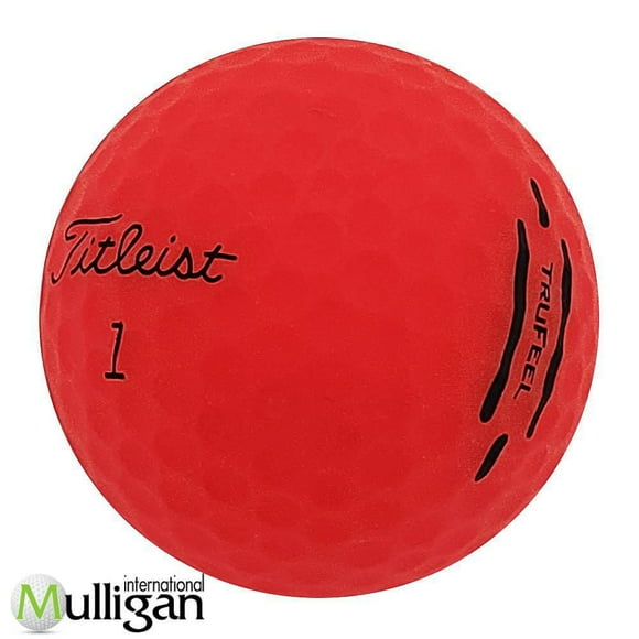 Mulligan - 12 balles de golf récupérées Titleist TruFeel 2024 Mat Rouge 5A Pristine