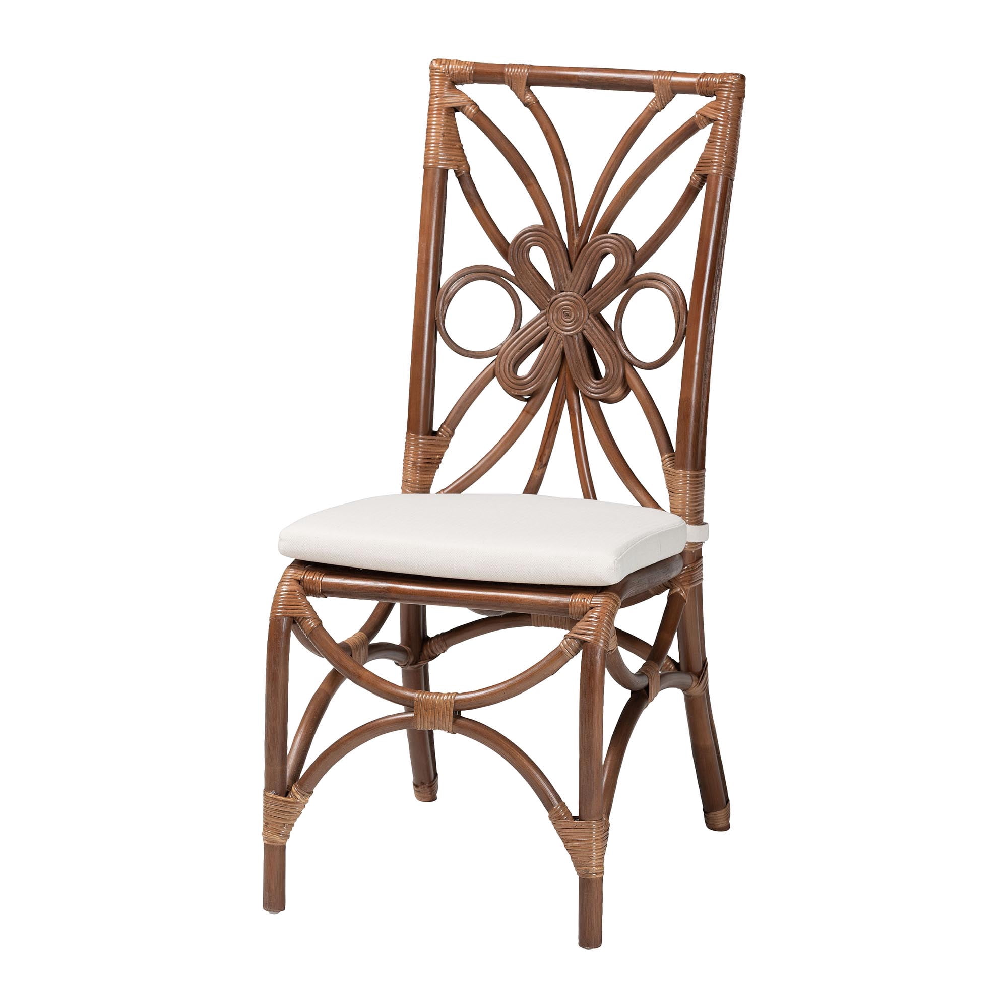 bali & pari Brama Boho Dining Chair, Light Brown