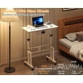 thumbnail image 4 of Adjustable Height Standing Desk for Walking Pad Treadmill, Portable Rolling Desk for Laptop with Drawer, Small Moblie Sit to Stand Desk On Wheels with Stiffener for Home Office Dorm Bedroom, 4 of 9