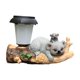 thumbnail image 1 of Estatua de jardín con luz solar, figura de exterior montada en el árbol para patio y porche. koalas, 1 of 9