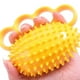 thumbnail image 2 of Pelota de agarre para 4 dedos, ejercitador de agarre, fortalecedor de agarre, pelota de rehabilitación de fuerza de mano TPR segura para niños mayores y adultos, color amarillo, 2 of 5