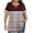 Brown, variant on Summer Blouses for Women Plus Size V-Neck Short Sleeve Casual Ombre Cross Front Loose Tops, Brown 3XL