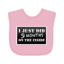 Inktastic 9 Months on the Inside Boys or Girls Baby Bib