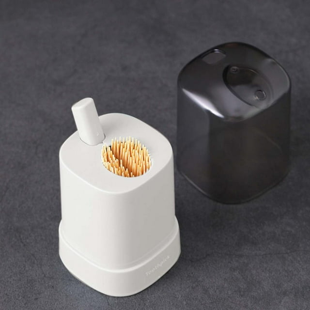 Feltree Toothpick Container Dispensers Automatic Toothpicks Container Toothpicks Storage Dispensers Box for Home Livingroom Kitchen Restaurant