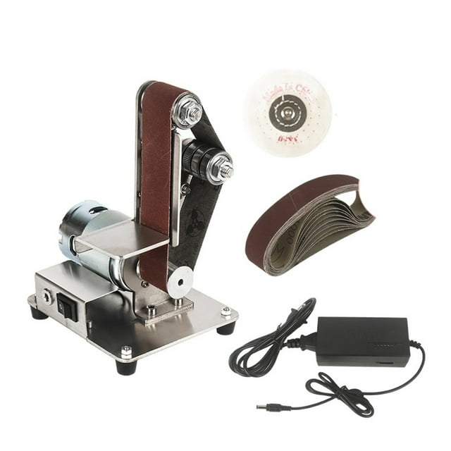Mini Ponceuse-Broyeur pour Courroie Bricolage Polissage Meuleuse Mini Ponceuse Électrique Coupe-Bords Aiguiseur 7 Vitesses, Grand Usage