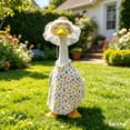 thumbnail image 5 of HWRETIE Yard Outdoor Cement Figurine Bumblebee Top Hat and Tulle Skirt Set Porch Gooses Costume Decorative Outfit, 5 of 6