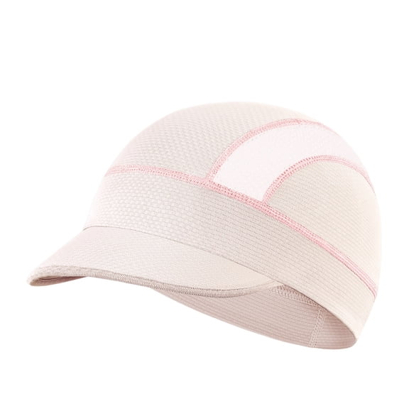 OIOLOYJM Cooling Cap Skull Caps Helmet Liner for Women Men Mesh Breathable Cycling Hats with Sun Visor Summer Beach Casual Running Hard Hat Light pink