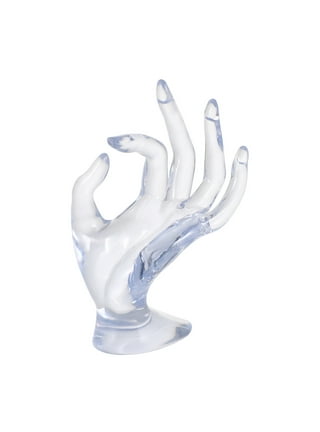 Travelwnat Hand Jewelry Holder Acrylic Form Hand Bracelet Display Stand Transparent Hand Ring Holder Jewelry Mannequin Display for Bracelet Necklace