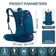 thumbnail image 2 of Mochila de Senderismo IX INOXTO Impermeable con Bolsa de Agua de 3L Azul, 2 of 6