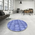 thumbnail image 4 of Ahgly Company Machine Washable Indoor Rectangle Transitional Denim Blue Area Rugs, 7' x 10', 4 of 7