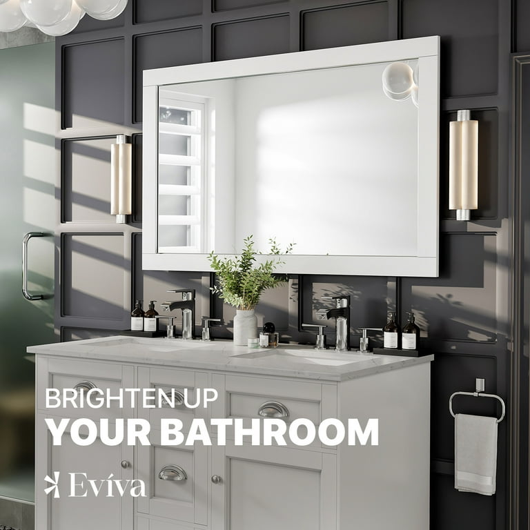 Eviva Aberdeen 30 Grey Framed Bathroom Wall Mirror