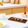 thumbnail image 4 of weibbin Small Wooden Platters Rectangle Boards Acacia Wood Serving Trays Home Decor Cheese Board Cake Plates Kitchen Platter for Food Dish Rectangular Dessert Snack Tray (Rectangular), 4 of 7