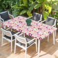 thumbnail image 2 of Valentine's Day Table Cloths for 5 Foot Rectangle Tables, Pink Heart Love Modern Country Patio Waterproof Elastic Fitted Tablecloths, Washable Rectangular Table Cover for Camping, 2 of 8