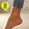 thumbnail image 2 of Layered Heart Anklet for Women Double Initial Letter Chain Foot Jewelry, 2 of 5