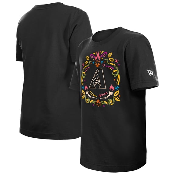 Youth New Era Black Arizona Diamondbacks D-a de los Muertos T-Shirt