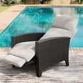 thumbnail image 4 of Outdoor Reclining Chair Reclining Patio Chair with Adjustable Backrest and Footrest All-Weather Wicker Chaise Lounge Chair, Air Pump 150° Lay Flat Reclining Chair,for Pool Deck,Light Grey, 4 of 9