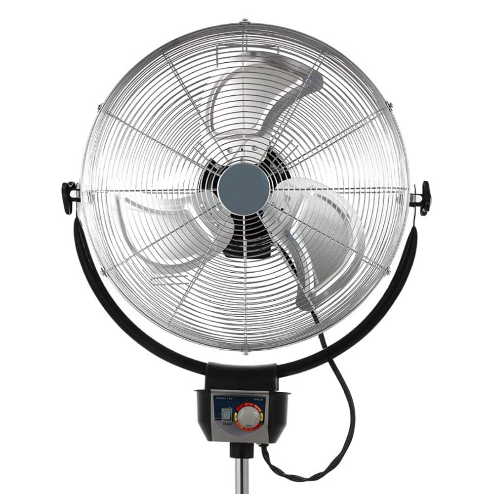 Optimus 20 in. Industrial Grade Oscillating Stand Fan with Chrome Grill
