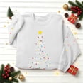 thumbnail image 4 of SimpleJoyi Womens Christmas Tree Lights Print Crewneck Long Sleeve Loose Fit Sweatshirt Top, 4 of 7