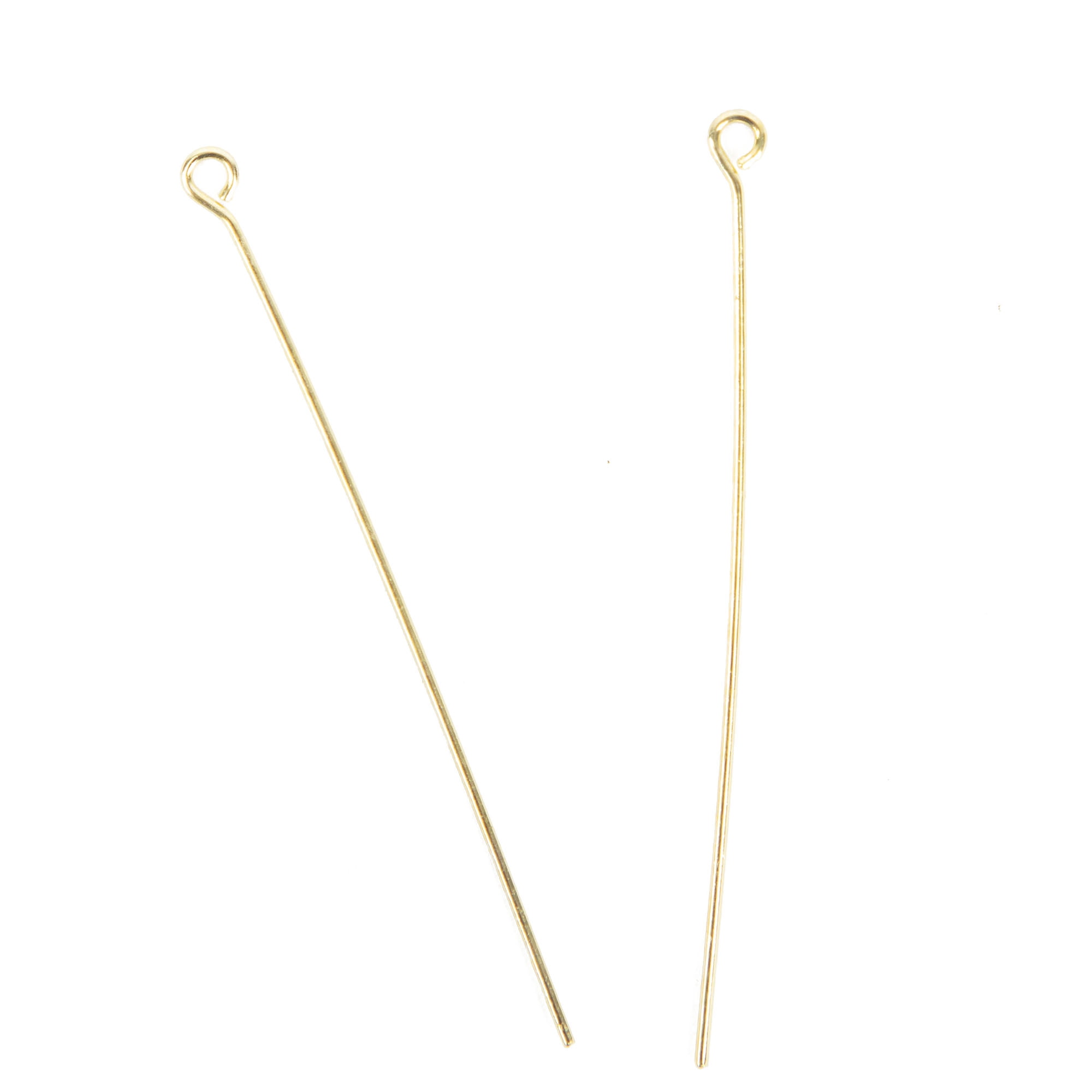 Cousin DIY Polished Gold Eye Pin Bulk Pack, 2 in x 0.5cm Eye, 315 Piece, Metal