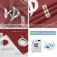 thumbnail image 2 of Fsddascl Japanese Style Blackout Curtains for Bedroom/Living Room, Thermal Insulated Kitchen Curtains, Modern Minimalist Red Grommet Darkening Window Treatment Drapes 27.5"x39"x2, 2 of 6