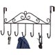 thumbnail image 2 of Perchero de puerta de acero inoxidable con 7 ganchos Riel para colgar en la puerta Ganchos para abrigos Ganchos para puertas Bolsas para ropa Gancho para puerta Riel Cocina Sala de estar Pasillo Baño, 2 of 5