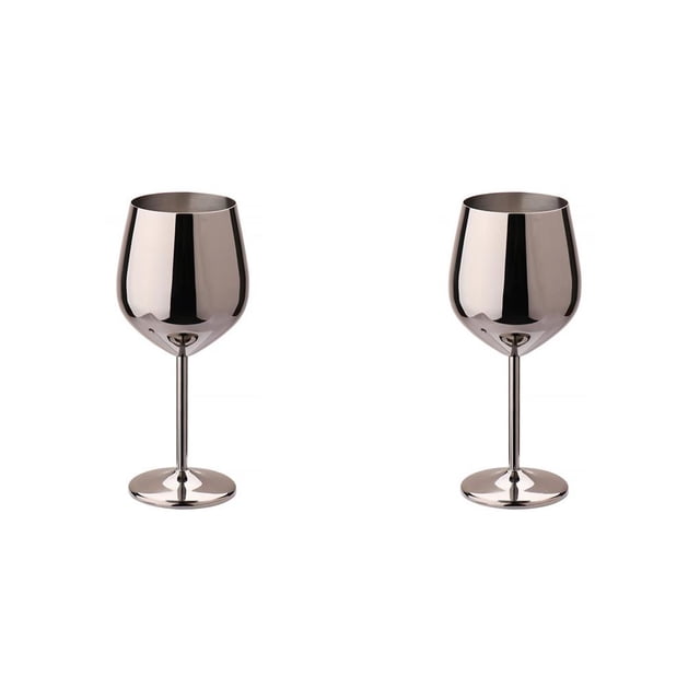 Wosthever Copa de vino de acero inoxidable de 500ml, vaso de una sola capa para bebidas, copa de cóctel de champán, doméstico para Type2 NO2