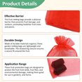 thumbnail image 4 of Uxcell 100 Pack Fruit Protection Bags - 4x6 Inch Fruit Netting Bags with Drawstring Apply to Plants(Red), 4 of 7