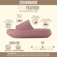thumbnail image 3 of Cushionaire Feather Pillow Slide Sandals for Women – Comfortable and Squishy Slip On Womens Slippers, Indoor Outdoor Shower Shoes, Beach Essential Cloud Slides, 3 of 21