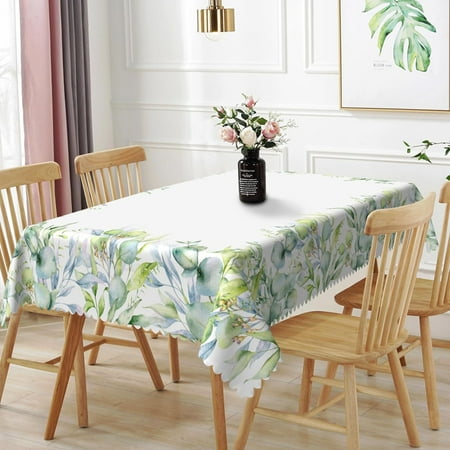 

Uorbeay Tropical Palm Leaves Tablecloth Summer Green Leaves Reusable Table Cloth Waterproof Rectangle Table Cover for Dining Room Safari Jungle Baby Shower Birthday Hawaiian Party