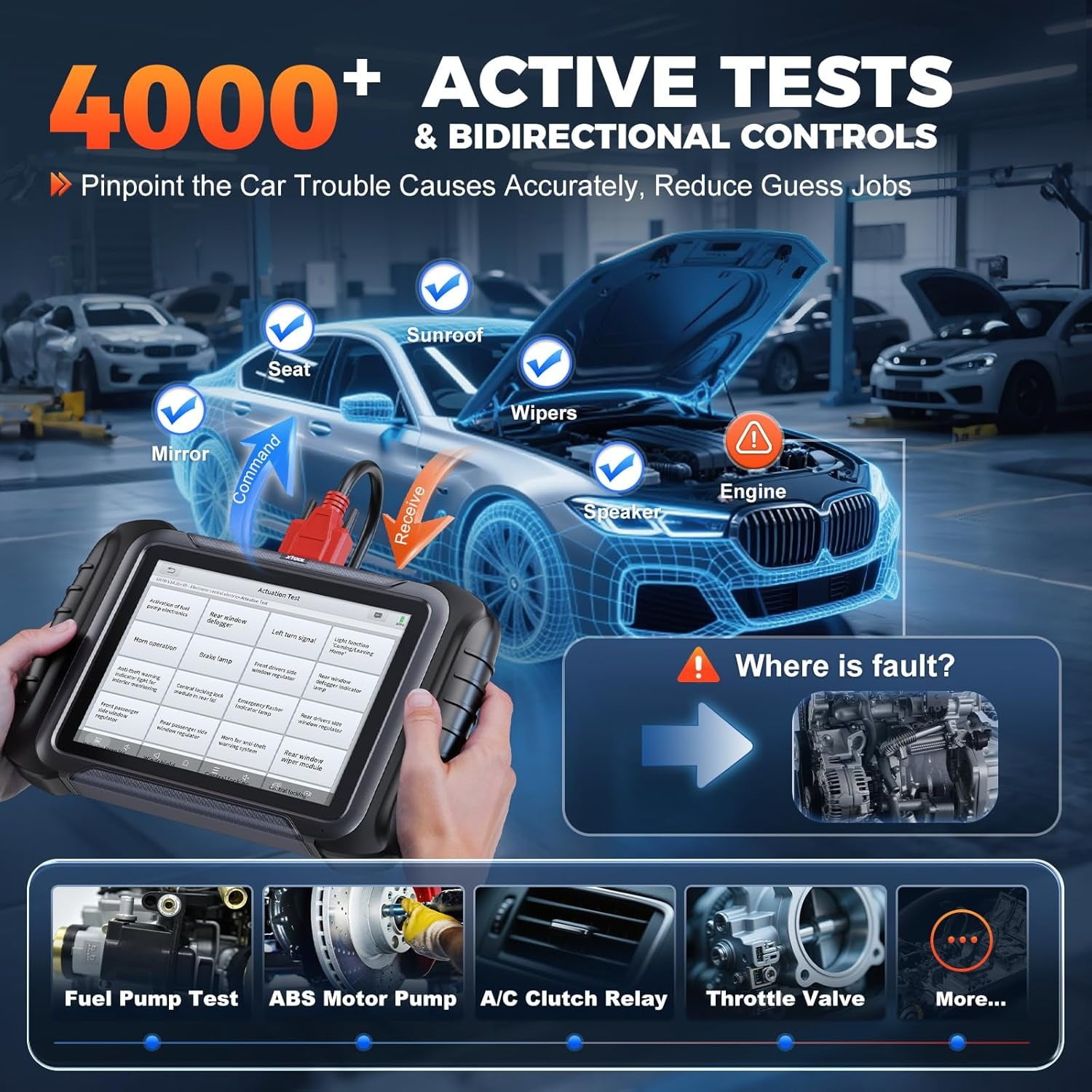 XTOOL D8S V2.0 Bidirectional Scan Tool AI-Assisted OBD2 Scanner with Topology Mapping, ECU Cod-ing, Upgraded Ver. of D8, 3 Years Free Updates