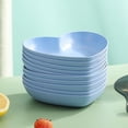 thumbnail image 3 of Juego de 10 platos de cena con forma de corazón de 15 cm, bandeja para comida, platillos y cuencos para aperitivos y frutas, sin BPA (verde), 3 of 4