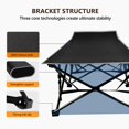 thumbnail image 4 of Folding Camping Cots For Adults Grey & Black With Thick Removable Mattress, 4 of 8