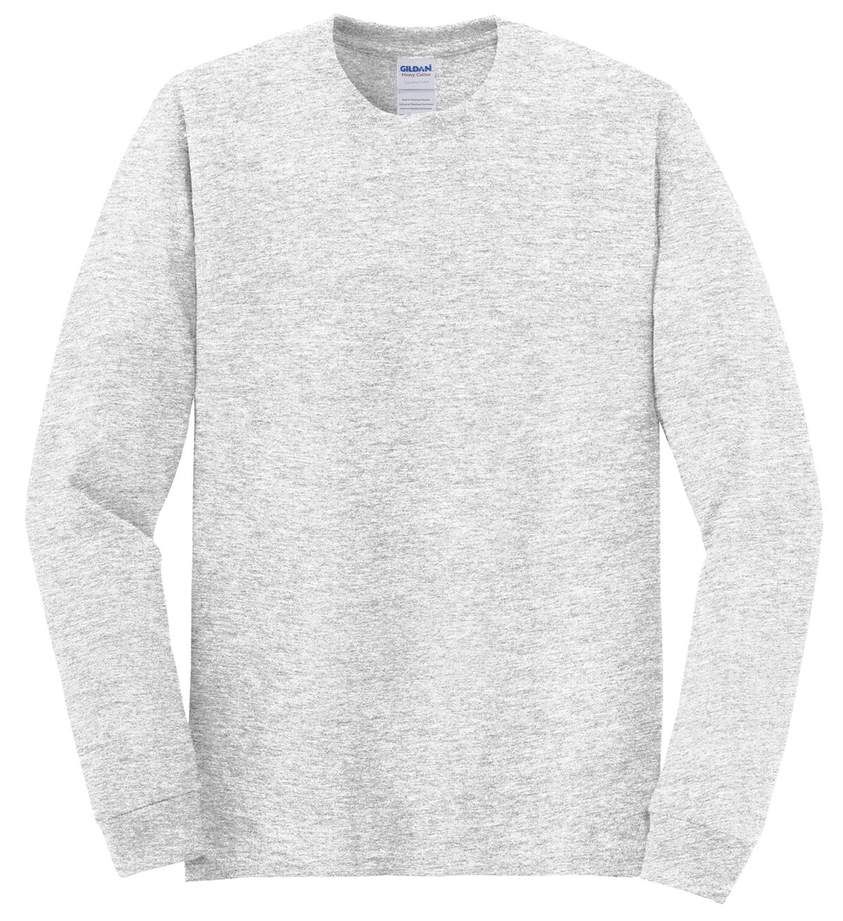Gildan Heavy Cotton 5.3 oz. Long-Sleeve Men T-Shirt Ash Grey Small ...
