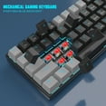 thumbnail image 2 of 60 Percent Mechanical Gaming Keyboard, Black Gaming Keyboard with Red Switches, Detachable Type-C Cable 60% Mini Keyboard with Powder Blue Light for /PC/Laptop - Gray & Black/Red Switches, 2 of 6