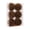 Brown, variant on 6Pcs Flocked Velvet Christmas Balls, 3.15 Inch Hanging Xmas Tree Ornaments with Hanging Strings, Festive Decor Balls for Holiday, Wedding, Party & Indoor Home Decoration