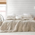 thumbnail image 4 of Coma Inducer Peak of Cozy® - ® Oversized Comforter Set - Chevron Frosted Taupe Queen Adult 3 Piece, 4 of 5