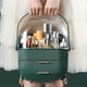thumbnail image 4 of Cosmetic Organizer, Cosmetic Display Case with 2 Tiers and Clear Lid, Bedroom Dresser and T1-Green, 4 of 4