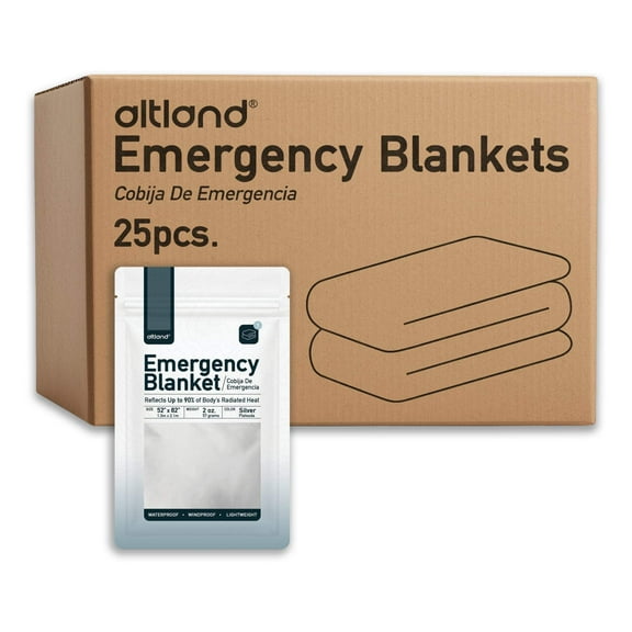 Altland 25 Pack of Emergency Blankets