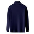thumbnail image 2 of Men's Turtleneck Sweater Regular Fit Basic Long Sleeve Tee Shirts Solid Color Fall Knit Wear Casual Pullover, 2 of 4