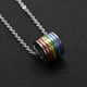 thumbnail image 4 of 2 piezas de material acero inoxidable de moda iris Gay Collar colgante, 4 of 9