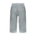 thumbnail image 3 of Bbyeadc Cotton Linen Shortsfor Women Petite Bermuda Shorts Knee Length Drawstring Pants Summer Beach Long Shorts,Light Gray(XXXL), 3 of 7