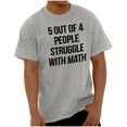thumbnail image 4 of Funny People Struggle With Math Plus Size Crewneck Graphic Tee Shirt Brisco Brands 3X, 4 of 5