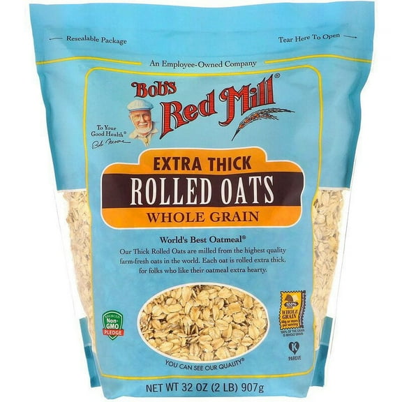 Bob's Red Mill Rolled Oats Extra Thick 32 oz Pack of 2