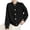 Black, variant on Women Solid Color Lightweight Open Front Knitted Cardigan, Long Sleeve Crew Neck Button Sweater Coat for Fall Winter Casual Office Everyday Layering, Soft Knit Jacket Black