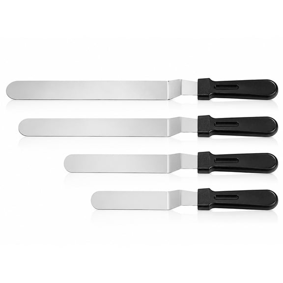 Icing Spatulas, 6", 8", 10", 12" Cake Angled Offset Spatula Cake Decorating Frosting Spatula for Cake Decorating, Pastry, Baking
