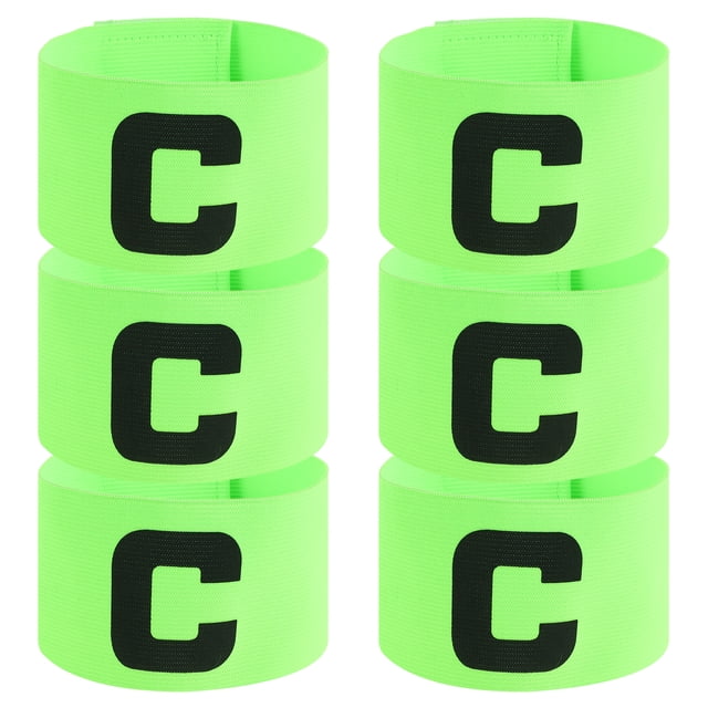 6 Pcs Brassard de Capitaine de Soccer Équipe de Capitaine Bande Résistante à l'Usure Brassard de Sport pour Course Brassard de Capitaine de Soccer Réutilisable