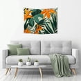 thumbnail image 5 of FCXZI Tropical Print Orange Leaves Tapestry Wall Hanging Decoration 40*30in, 5 of 6