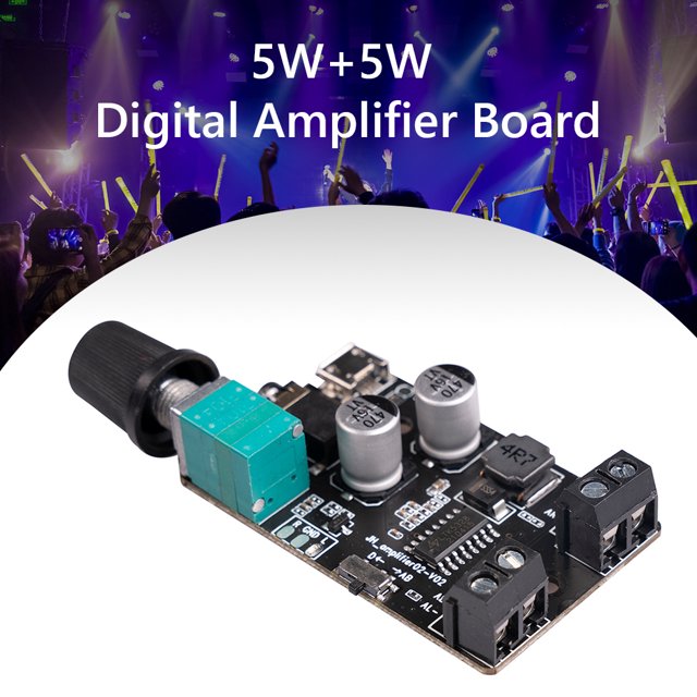 Placa de amplificador de potencia digital de 2x5W Amplificador de audio de doble canal con control de volumen Universal Accesorios Electrónicos
